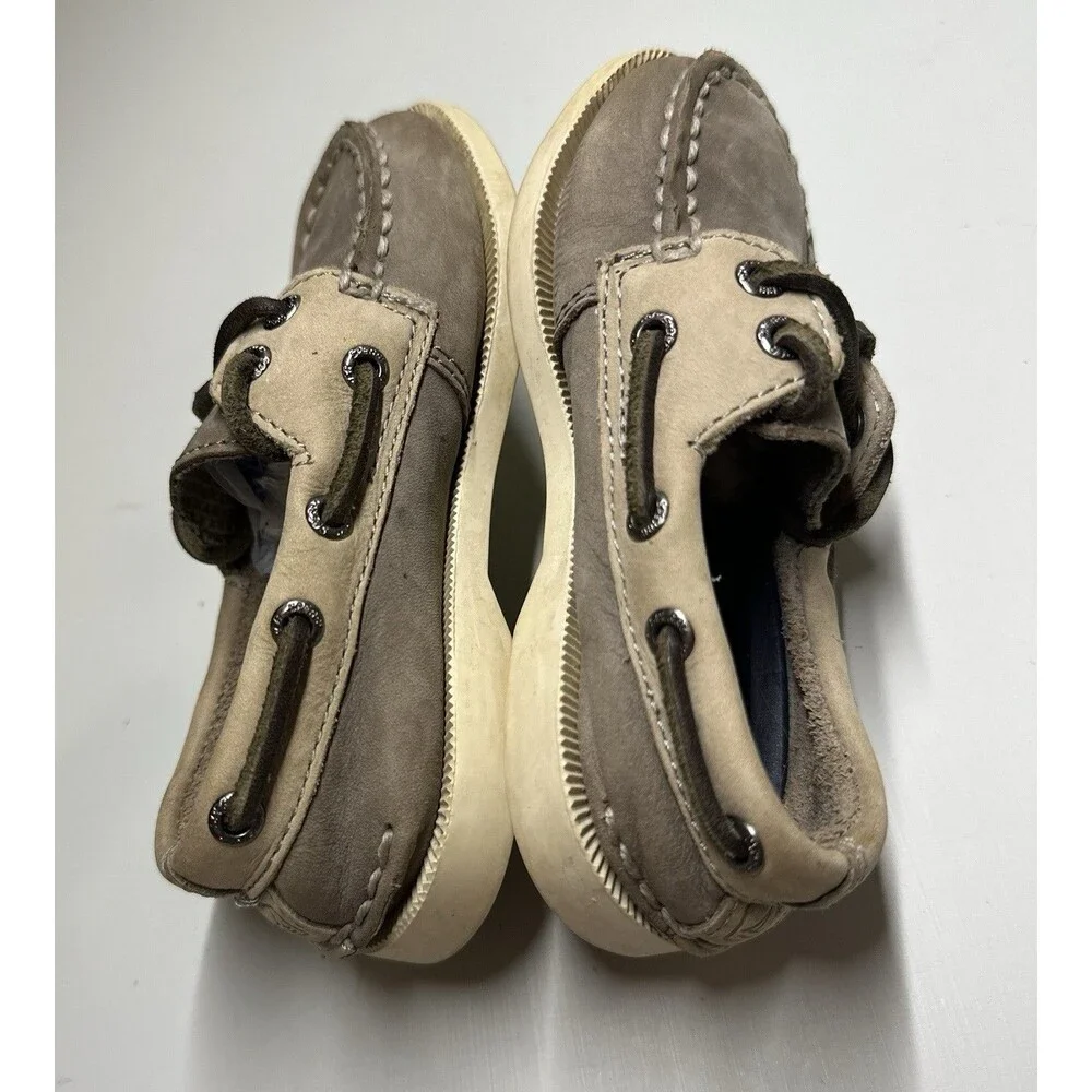 Sperry Top Sider Authentic Original Slip On Boat Shoe Leather Toddler‎ 7.5m